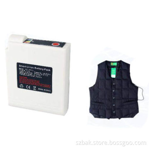Smart heated battery pack, BAK 54520L, 7.4V, 5,200mAh for heated clothes, gloves, shoes